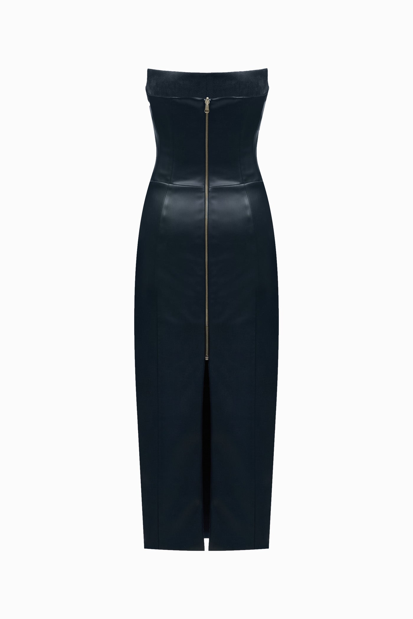 TWO SIDED TIBI MIDI DRESS NAVY-BLUE