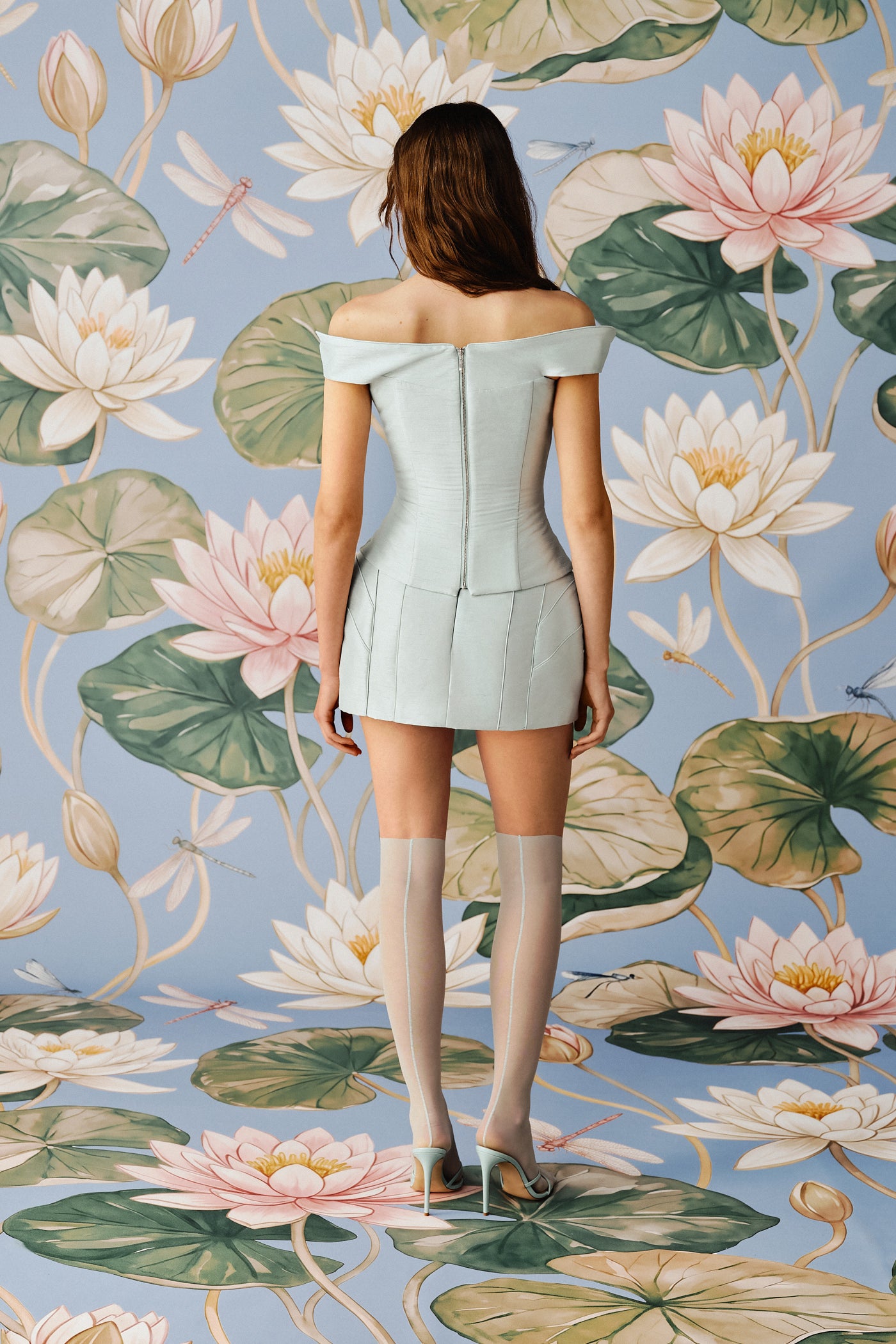 PADDED TAFFETA MINI SKIRT MINT