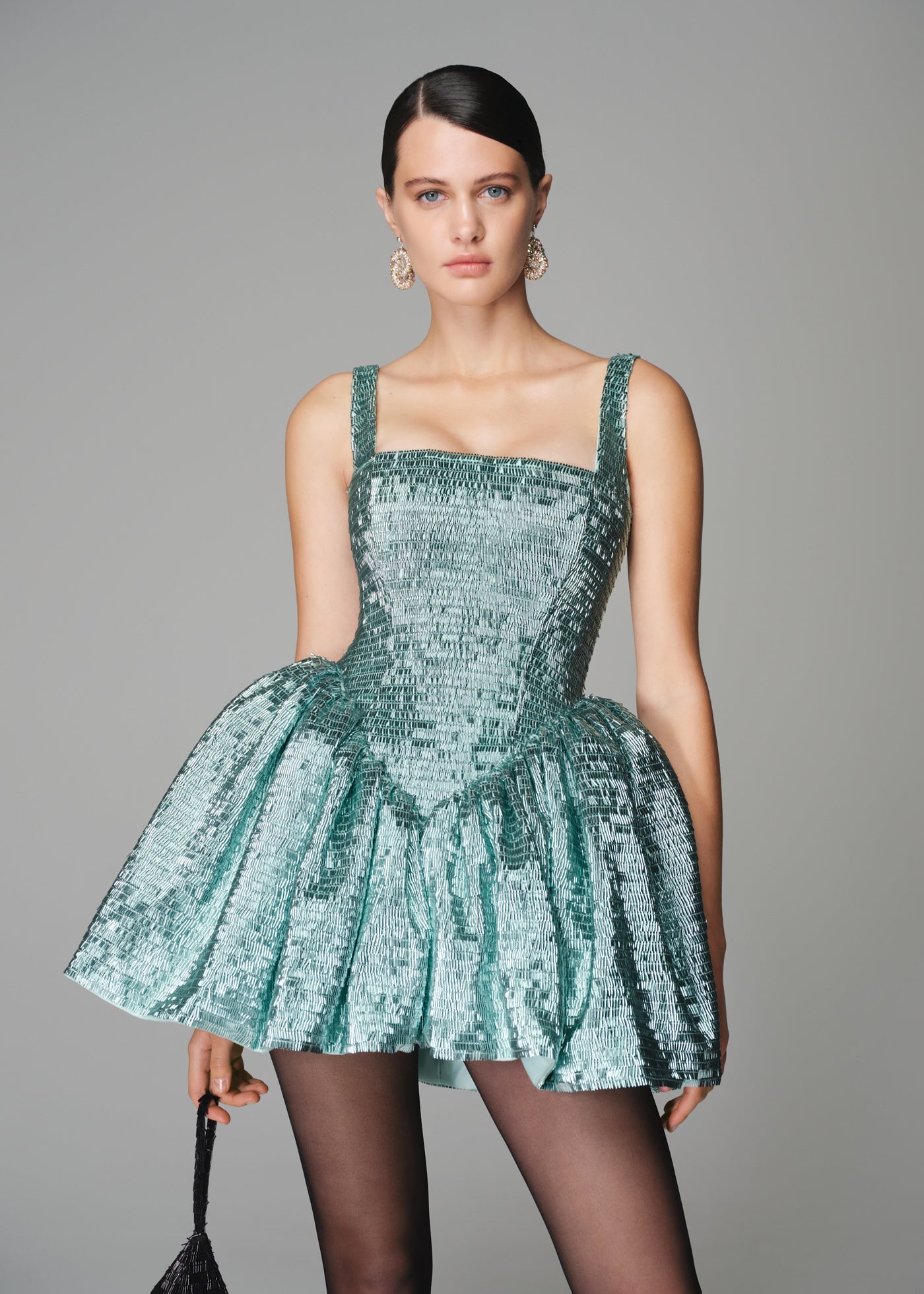 LOLITA SEQUIN DRESS MISTY TEAL XXS