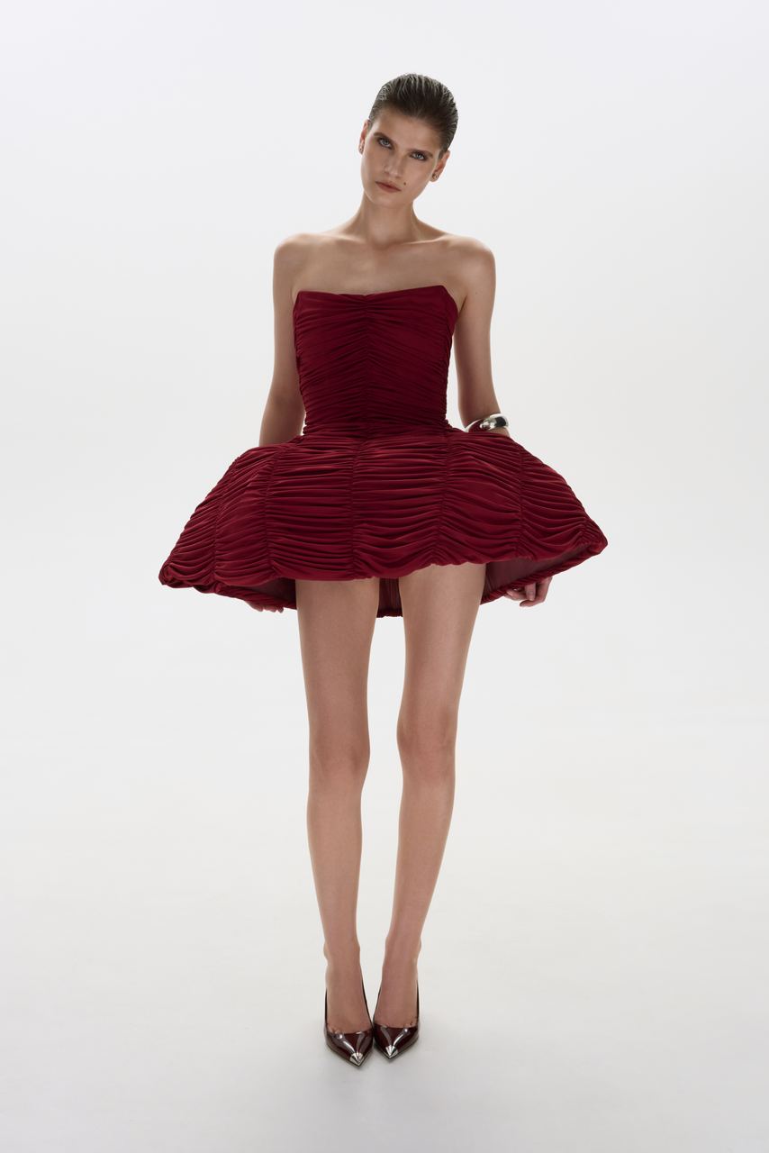 STRETCH BLAIR DRESS BURGUNDY