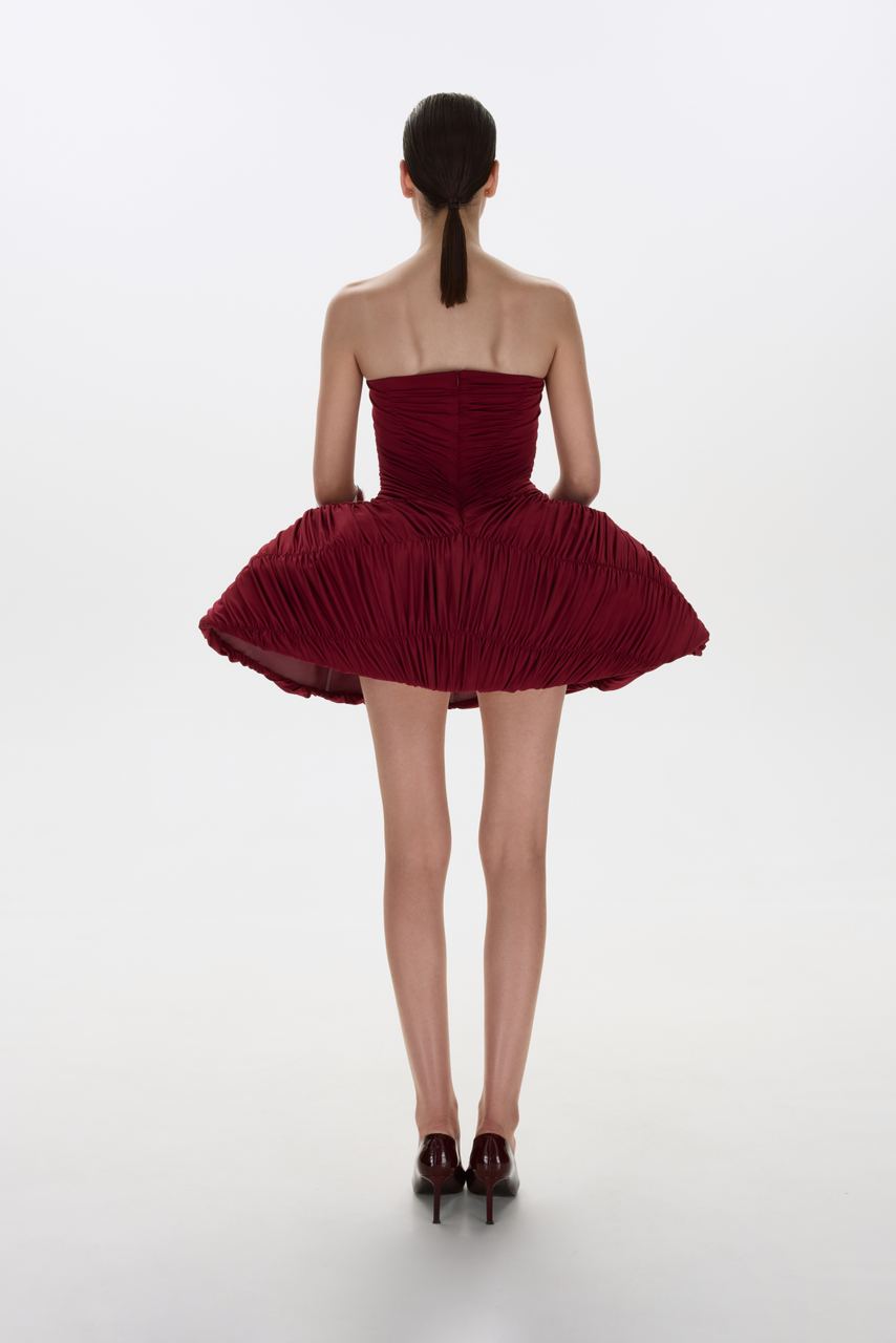 STRETCH BLAIR DRESS BURGUNDY