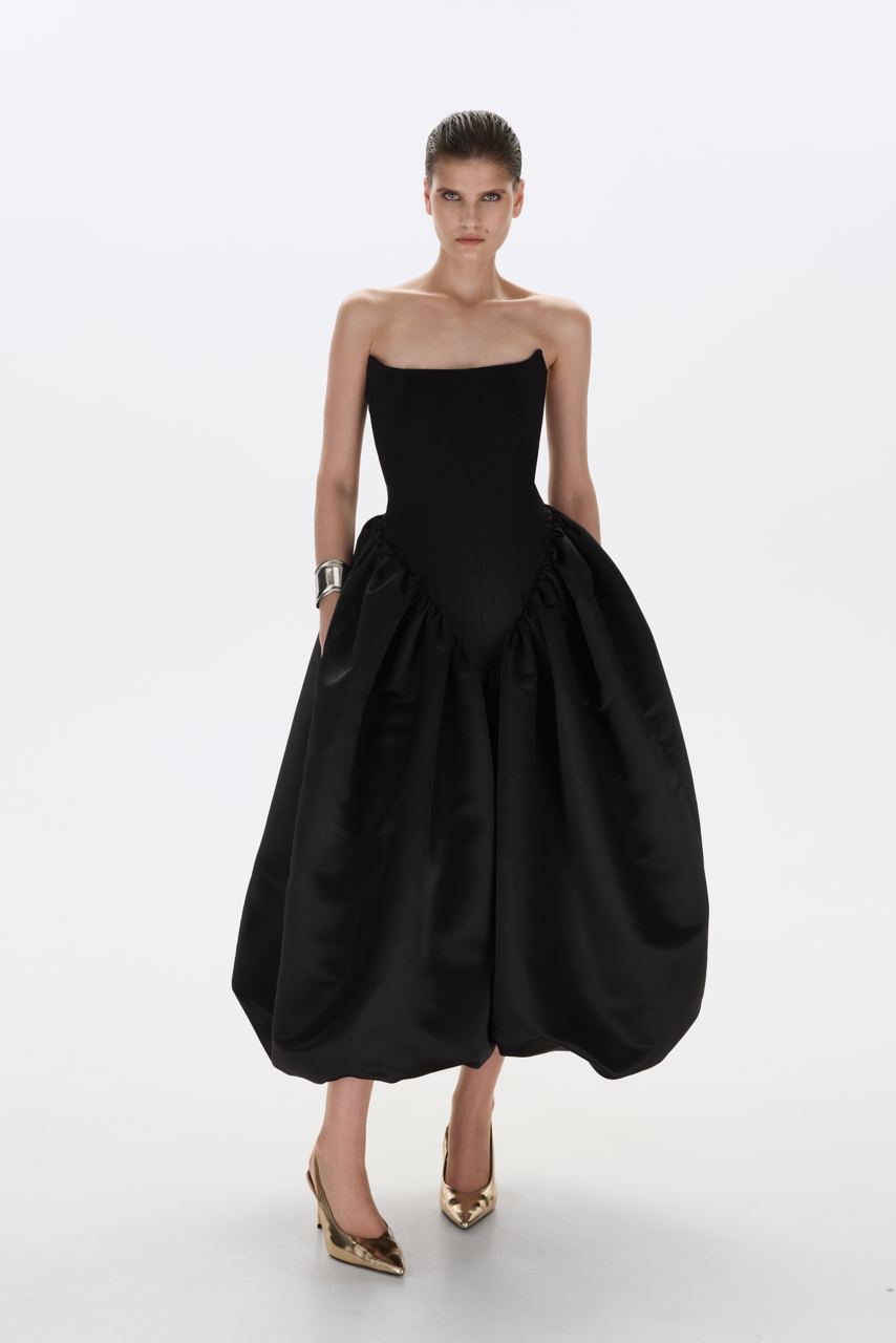 ANGLED TRANSFORMER DRESS BLACK