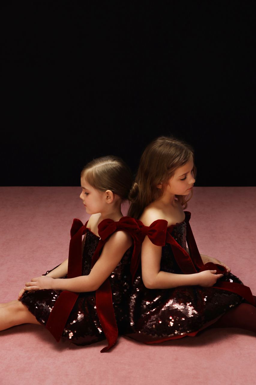 MISS LOLI SEQUIN DRESS BURGUNDY