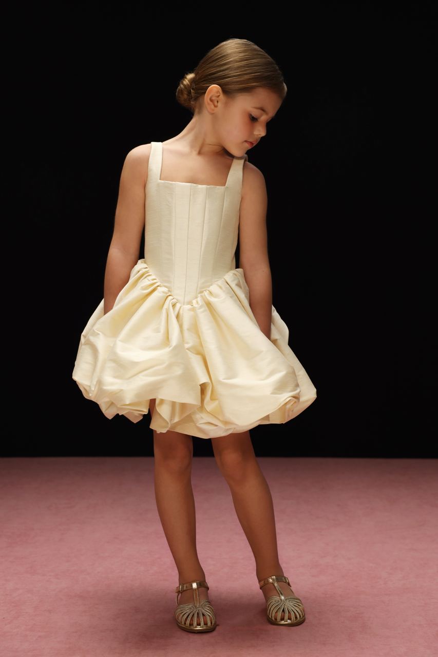 MISS LYA DRESS WITH STRAPS BEIGE