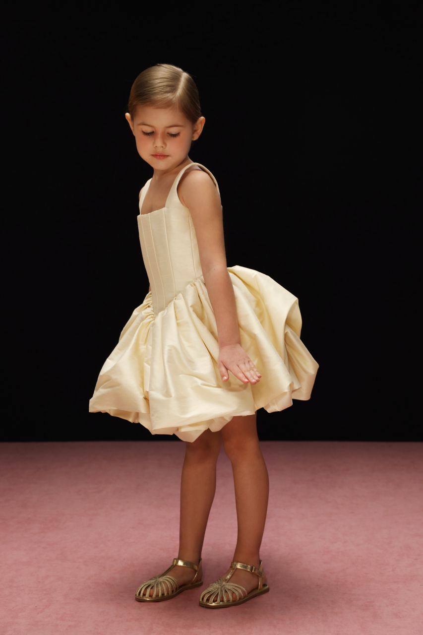 MISS LYA DRESS WITH STRAPS BEIGE