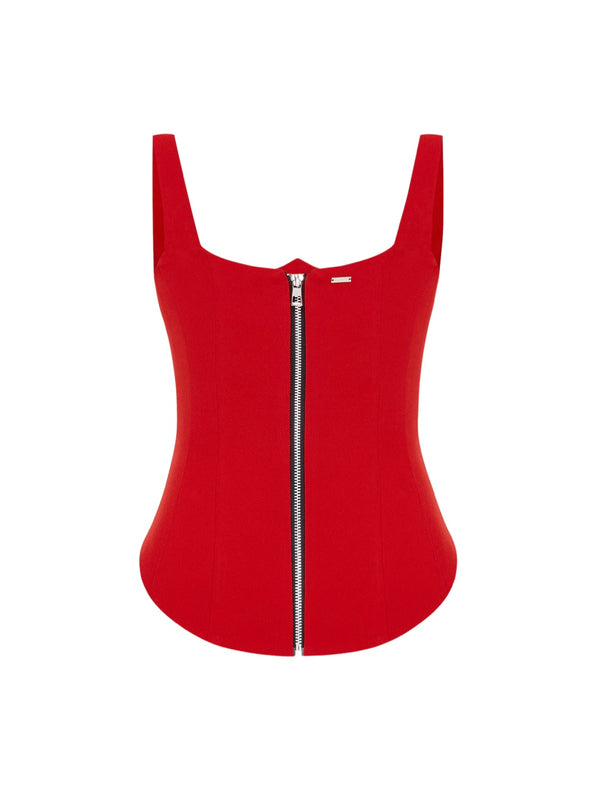 HAILEY CORSET TOP RED