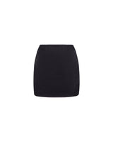 LEATHER TWO-SIDED SKIRT BLACK