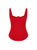 HAILEY CORSET TOP RED